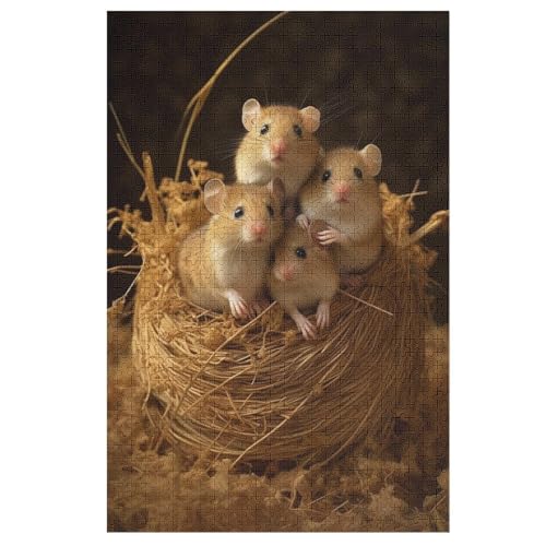 1000 Teile Puzzle Für Jungen Und Mädchen, Standard-Puzzles süßer Hamster, Familienspiele, （78×53cm） von DDFRTYY