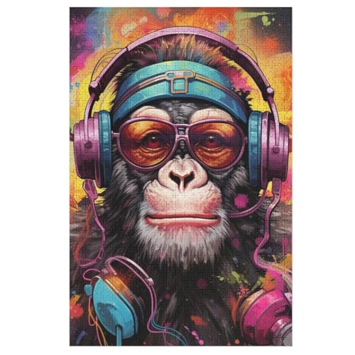 AFFE Holzpuzzle 1000 Teile Klassische Puzzles Erwachsene Kinder Puzzle DIY Kit Holzspielzeug Einzigartiges Geschenk （78×53cm） von DDFRTYY