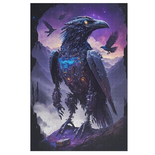 Adler Puzzle 1000 Teile, Holzpuzzle Herausforderndes Geschicklichkeitsspiel Für Die Ganze Familie, Kinder Erwachsenenpuzzle Ab 12 Jahren （78×53cm） von DDFRTYY