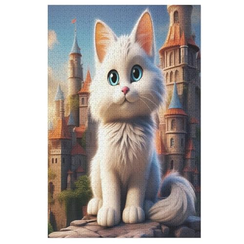 Animal Cute Katze-Puzzlespiel Aus Holz, 1000 Puzzleteile, Puzzle Für Teenager Und Erwachsene, Kreatives Spielzeug, Puzzles, （78×53cm） von DDFRTYY