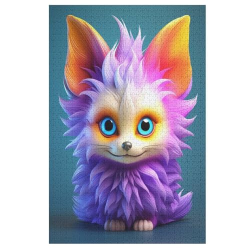 Animal Fuchs 1000 Teile Puzzles Für Erwachsene, Impossible Puzzle, Geschicklichkeitsspiel Für Die Ganze Familie, Kinder Holzpuzzle （78×53cm） von DDFRTYY
