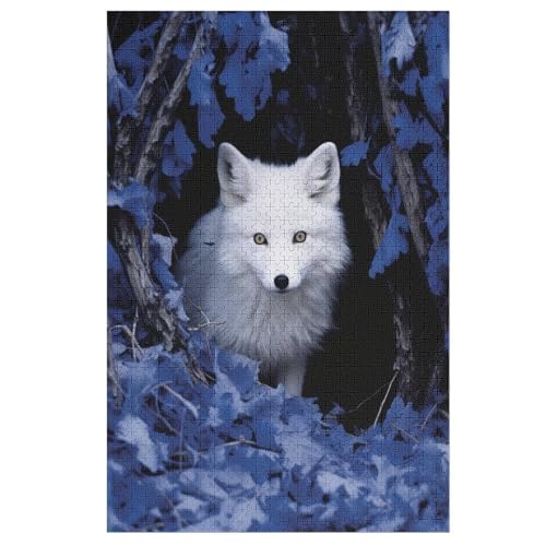 Animal Fuchs -Puzzle, 1000 Teile,Holzpuzzle Für Erwachsene Kinder, Lustiges Spielzeug, Denkspiel, Bildungsspiel, （78×53cm） von DDFRTYY