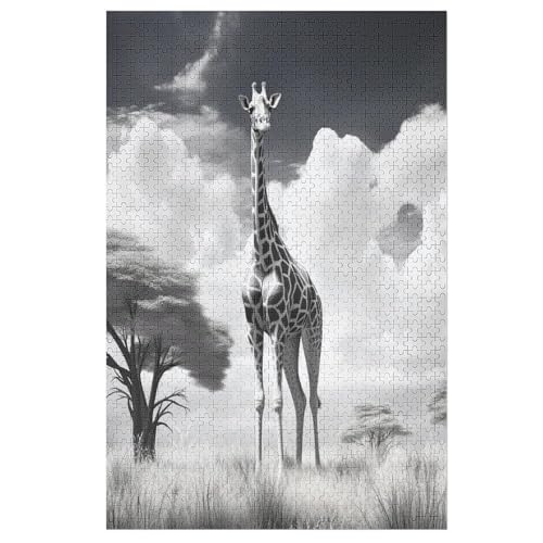 Animal Giraffe 1000 Teile Premium-Puzzles Für Erwachsene Kinder- Holzpuzzles Spaß Und Lernspiele - Perfekte Puzzle-Geschenke （78×53cm） von DDFRTYY