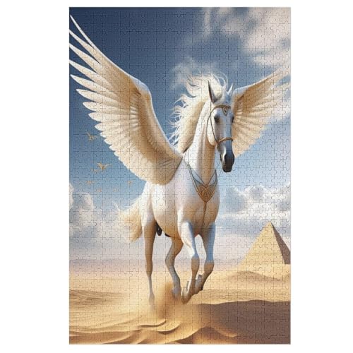 Animal Horse Holzpuzzle 1000 Teile Klassische Puzzles Erwachsene Kinder Puzzle DIY Kit Holzspielzeug Einzigartiges Geschenk （78×53cm） von DDFRTYY