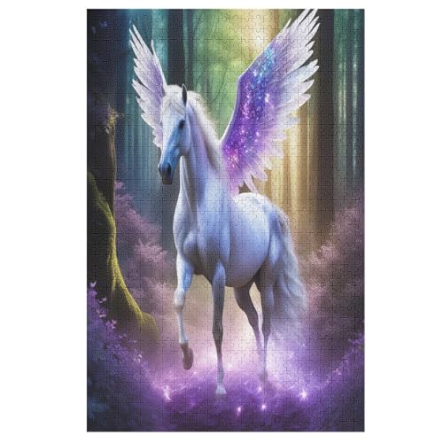 Animal Horse -Puzzle, 1000 Teile,Holzpuzzle Für Erwachsene Kinder, Lustiges Spielzeug, Denkspiel, Bildungsspiel, （78×53cm） von DDFRTYY