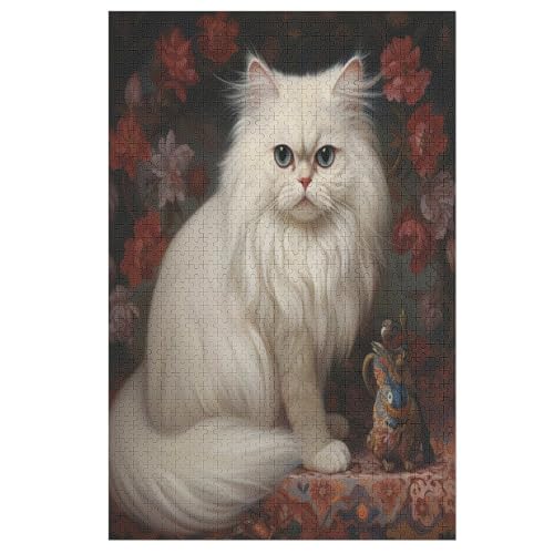 Animal Katze 1000 Teile Puzzles Für Erwachsene Holzpuzzle Familienpuzzlespiel Stressabbau-Puzzle Für Kinder Ab 12 Jahren （78×53cm） von DDFRTYY