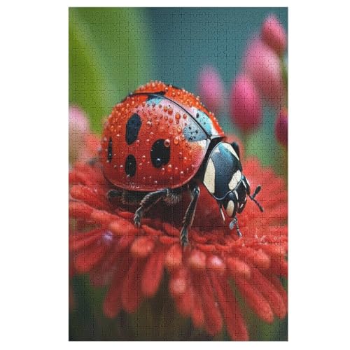 Animal Marienkäfer 1000 Teile Puzzles Für Erwachsene, Impossible Puzzle, Geschicklichkeitsspiel Für Die Ganze Familie, Kinder Holzpuzzle （78×53cm） von DDFRTYY