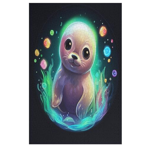 Animal Robbe 1000 Teile Premium-Puzzles Für Erwachsene Kinder- Holzpuzzles Spaß Und Lernspiele - Perfekte Puzzle-Geschenke （78×53cm） von DDFRTYY