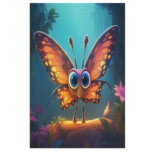 Animal Schmetterling Puzzles 1000 Teile Erwachsener Kniffel Spaß Für Die Ganze Familie, Holzpuzzle Kinder Erwachsene, Impossible Puzzle Schwer （78×53cm） von DDFRTYY