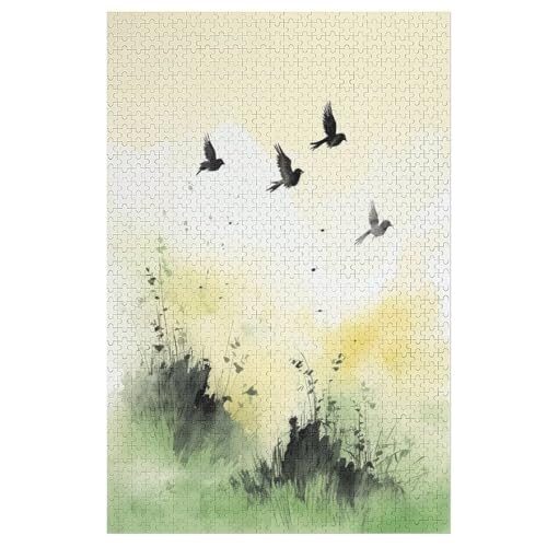 Animal Vogel Holzpuzzle 1000 Teile,Puzzles Für Erwachsene, Impossible Puzzle, Kinder Legespiel （78×53cm） von DDFRTYY