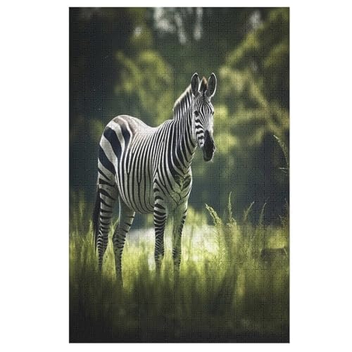 Animal Zebra -Puzzle, 1000 Teile,Holzpuzzle Für Erwachsene Kinder, Lustiges Spielzeug, Denkspiel, Bildungsspiel, （78×53cm） von DDFRTYY