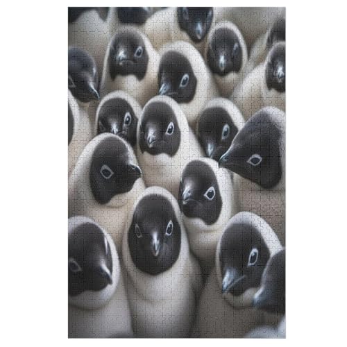Antarctic Pinguin Holzpuzzle Für Erwachsene Teenager Stress Abbauen Familien-Puzzlespiel Poster 1000-teiliges Puzzle Kinder Lernspiel （78×53cm） von DDFRTYY
