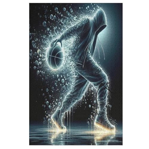 Basketball Holzpuzzle 1000 Teile Klassische Puzzles Erwachsene Kinder Puzzle DIY Kit Holzspielzeug Einzigartiges Geschenk 1000 PCS von DDFRTYY