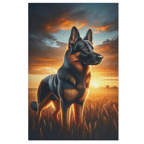 Berger allemand 1000 Teile Puzzle Für Erwachsene, Herausforderung Puzzles - Verringerter Druck Schwieriges Holzpuzzle Für Kinder 12+ （78×53cm） von DDFRTYY