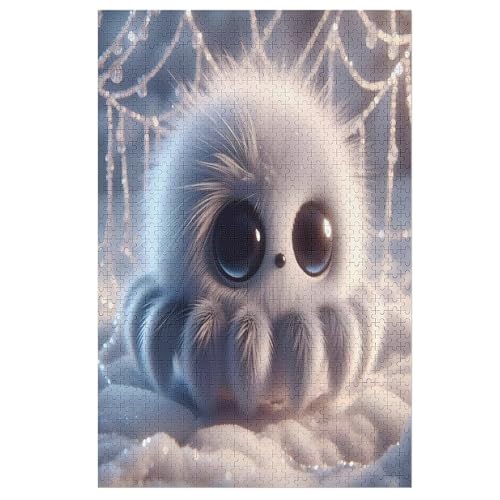 Cute Spinne Holzpuzzle 1000 Teile, Knobelspiele Für Erwachsene, Teenager, Puzzles Unmögliche - Kinder Puzzle Zimmer Deko （78×53cm） von DDFRTYY