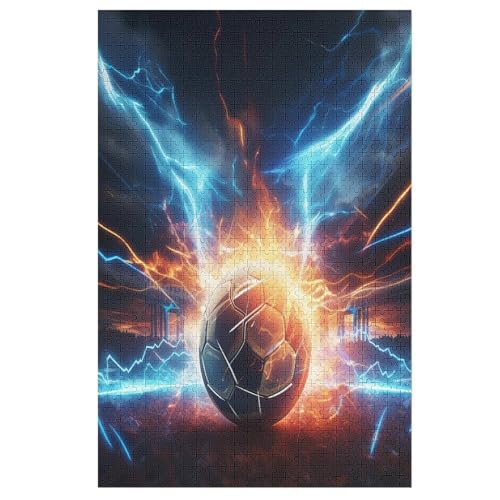 Fußball Holzpuzzle 1000 Teile Klassische Puzzles Erwachsene Kinder Puzzle DIY Kit Holzspielzeug Einzigartiges Geschenk 1000 PCS von DDFRTYY