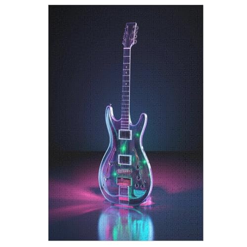 Gitarres 1000 Teile Premium-Puzzles Für Erwachsene Kinder- Holzpuzzles Spaß Und Lernspiele - Perfekte Puzzle-Geschenke （78×53cm） von DDFRTYY