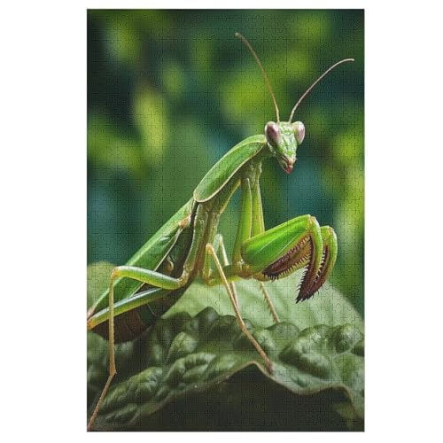 Gottesanbeterin Puzzle 1000 Teile, Holzpuzzle Herausforderndes Geschicklichkeitsspiel Für Die Ganze Familie, Kinder Erwachsenenpuzzle Ab 12 Jahren （78×53cm） von DDFRTYY