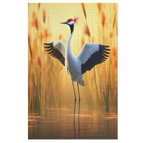 Grue Holzpuzzle 1000 Teile Klassische Puzzles Erwachsene Kinder Puzzle DIY Kit Holzspielzeug Einzigartiges Geschenk （78×53cm） von DDFRTYY