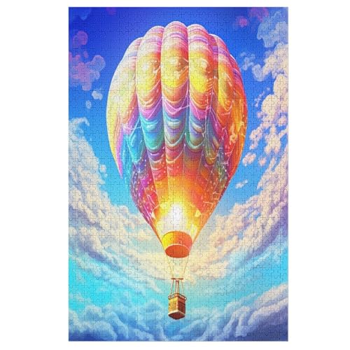 Heißluftballon -Puzzle, 1000 Teile,Holzpuzzle Für Erwachsene Kinder, Lustiges Spielzeug, Denkspiel, Bildungsspiel, （78×53cm） von DDFRTYY