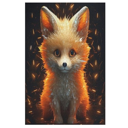 Holzpuzzle 1000 Teile, Animal Fuchs Puzzles Erwachsene Und Kinder, Am Besten Für Die Familienspielsammlung （78×53cm） von DDFRTYY