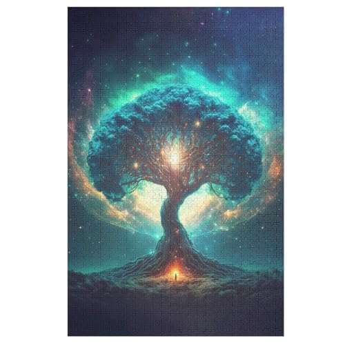 Holzpuzzle Magischer Baum Puzzle 1000 Teile Erwachsene Klassische Pädagogisches Spielzeug Kinder Lernspiel Herausforderndes Puzzles （78×53cm） von DDFRTYY