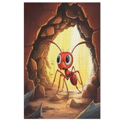 Holzpuzzle Tier Ant Puzzle 1000 Teile Erwachsene Klassische Pädagogisches Spielzeug Kinder Lernspiel Herausforderndes Puzzles （78×53cm） von DDFRTYY
