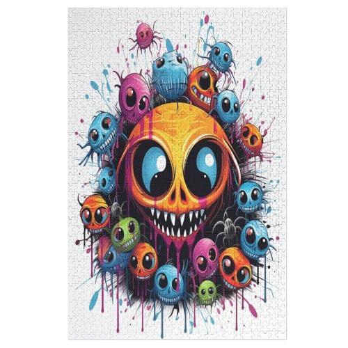 Holzpuzzles 1000 Teile Animal Spinne -Puzzle Für Jungen Und Mädchen, Schwierigkeitsgrad, Lernspiele, Familienspielzeug （78×53cm） von DDFRTYY