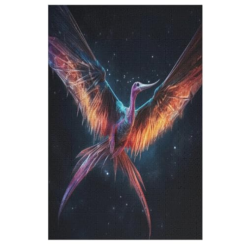 Holzpuzzles 1000 Teile Animal Vogel -Puzzle Für Jungen Und Mädchen, Schwierigkeitsgrad, Lernspiele, Familienspielzeug （78×53cm） von DDFRTYY