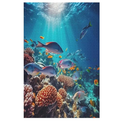 Holzpuzzles 1000 Teile Bunter Fisch -Puzzle Für Jungen Und Mädchen, Schwierigkeitsgrad, Lernspiele, Familienspielzeug 1000 PCS Holzpuzzles 1000 Teile Bunter Fisch -Puzzle Für Jungen Und Mädchen, Schwierigkeitsgrad, Lernspiele, Familienspielzeug 1000 PCS von DDFRTYY