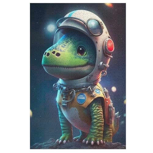 Holzpuzzles 1000 Teile Dinosaurier -Puzzle Für Jungen Und Mädchen, Schwierigkeitsgrad, Lernspiele, Familienspielzeug （78×53cm） von DDFRTYY