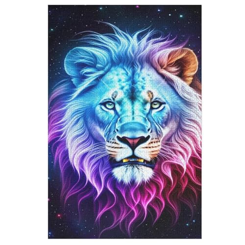 Holzpuzzles 1000 Teile Löwe -Puzzle Für Jungen Und Mädchen, Schwierigkeitsgrad, Lernspiele, Familienspielzeug 1000 PCS von DDFRTYY