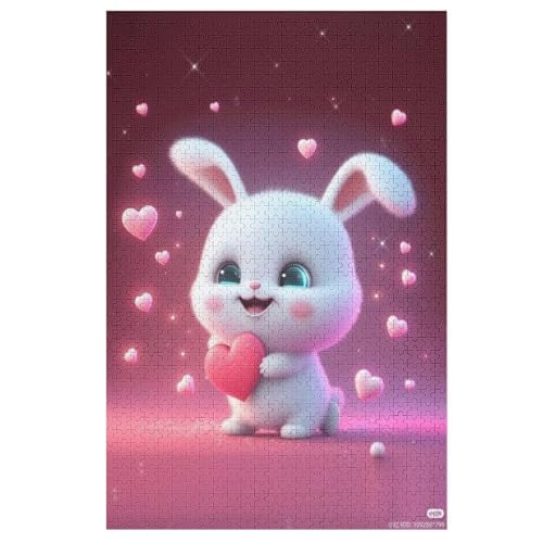 Kaninchen Holzpuzzle 1000 Teile Klassische Puzzles Erwachsene Kinder Puzzle DIY Kit Holzspielzeug Einzigartiges Geschenk 1000 PCS von DDFRTYY