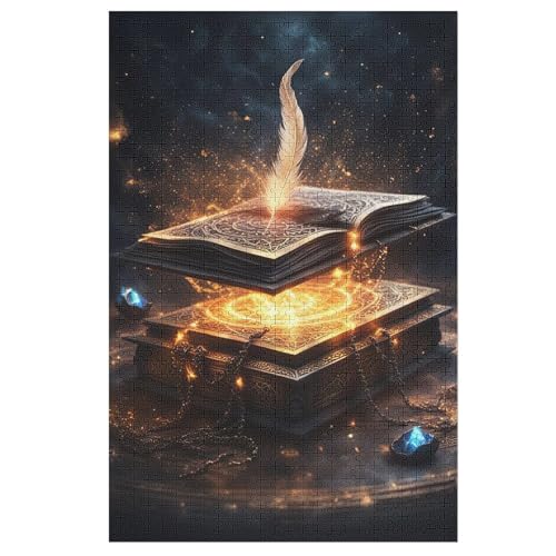 Livre Holzpuzzle 1000 Teile Klassische Puzzles Erwachsene Kinder Puzzle DIY Kit Holzspielzeug Einzigartiges Geschenk （78×53cm） von DDFRTYY