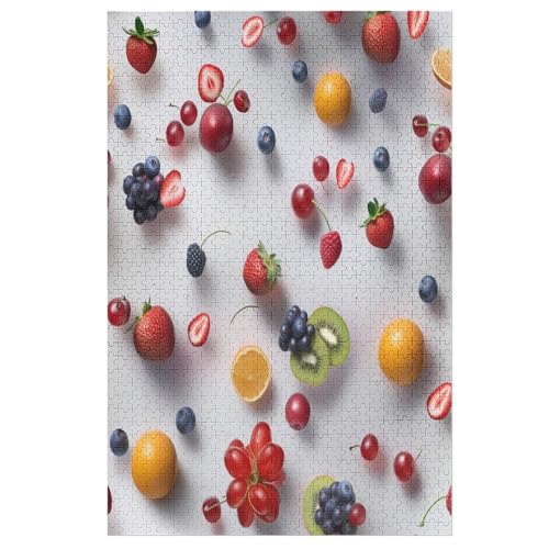 Obst Puzzle 1000 Teile, Holzpuzzle Herausforderndes Geschicklichkeitsspiel Für Die Ganze Familie, Kinder Erwachsenenpuzzle Ab 12 Jahren （78×53cm） von DDFRTYY