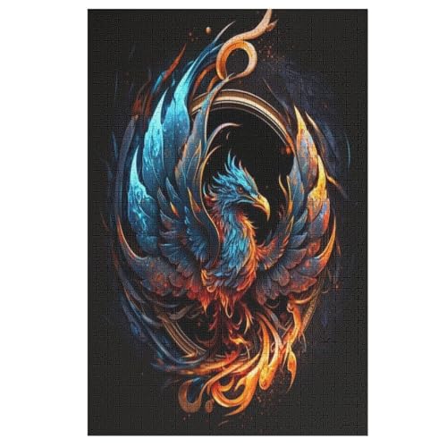 Phönix Holzpuzzle 1000 Teile Klassische Puzzles Erwachsene Kinder Puzzle DIY Kit Holzspielzeug Einzigartiges Geschenk （78×53cm） von DDFRTYY