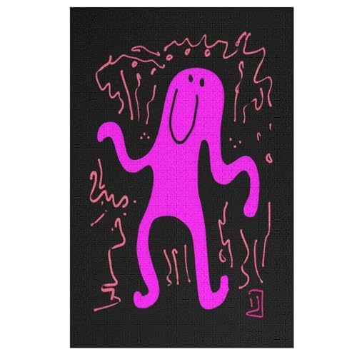 Pink Elefant 1000 Teile Puzzles Für Erwachsene, Impossible Puzzle, Geschicklichkeitsspiel Für Die Ganze Familie, Kinder Holzpuzzle （78×53cm） von DDFRTYY