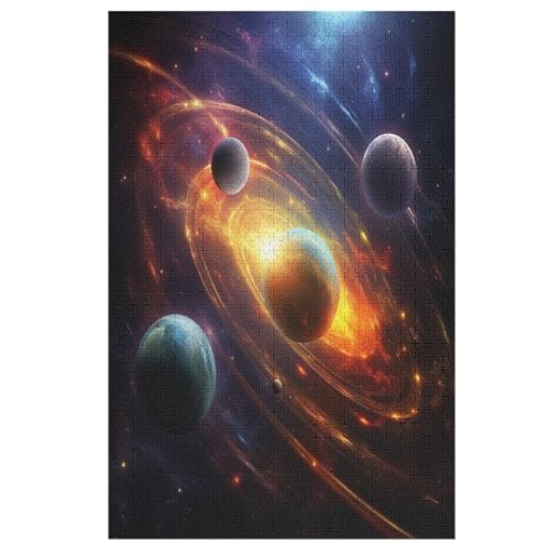 Planet Holzpuzzle - 1000 Teiliges Jigsaw Knobelspiel - Puzzle Für Erwachsene & Kinder - Outdoor & Reisespielzeug （78×53cm） von DDFRTYY
