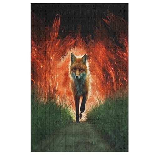 Puzzle 1000 Teile Animal Fuchs Holzpuzzle Für Erwachsene Lernspiel Herausforderungsspielzeug The Puzzles Für Erwachsene Kinder （78×53cm） von DDFRTYY