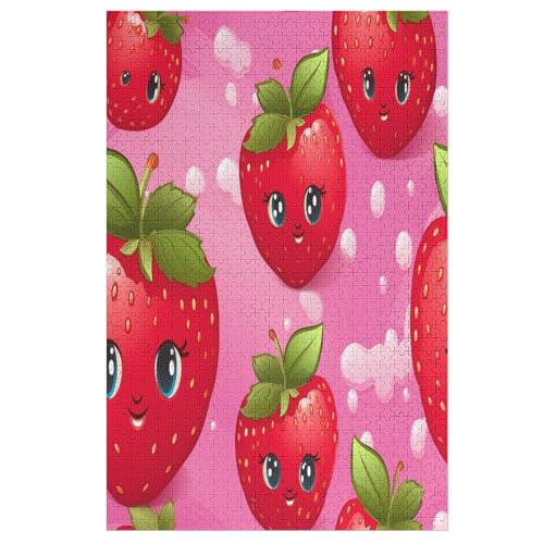 Puzzle 1000 Teile Obst Strawberry Holzpuzzle Für Erwachsene Lernspiel Herausforderungsspielzeug The Puzzles Für Erwachsene Kinder （78×53cm） von DDFRTYY