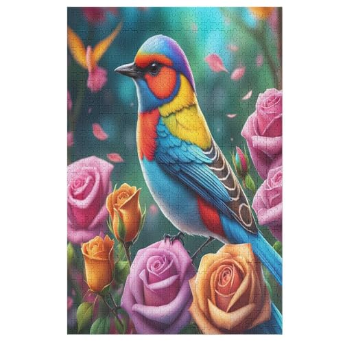 Puzzle 1000 Teile süßer Vogel Holzpuzzle Für Erwachsene Lernspiel Herausforderungsspielzeug The Puzzles Für Erwachsene Kinder （78×53cm） von DDFRTYY