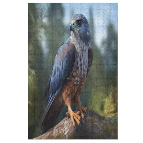 Puzzle Adler, 1000 Puzzleteile Für Kinder, Holzpuzzles, Geeignet Für Erwachsene Lernspiel, （78×53cm） von DDFRTYY