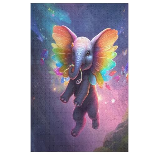 Puzzle Animal Elefant, 1000 Puzzleteile Für Kinder, Holzpuzzles, Geeignet Für Erwachsene Lernspiel, （78×53cm） von DDFRTYY