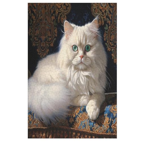 Puzzle Animal Katze, 1000 Puzzleteile Für Kinder, Holzpuzzles, Geeignet Für Erwachsene Lernspiel, （78×53cm） von DDFRTYY