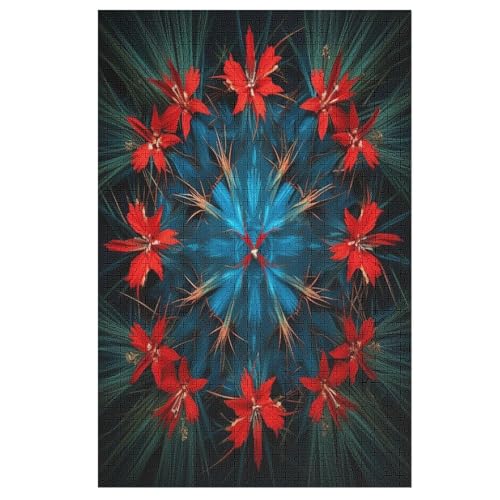Puzzle Blume, 1000 Puzzleteile Für Kinder, Holzpuzzles, Geeignet Für Erwachsene Lernspiel, （78×53cm） von DDFRTYY