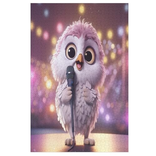 Puzzle Cute Eule, 1000 Puzzleteile Für Kinder, Holzpuzzles, Geeignet Für Erwachsene Lernspiel, 1000 PCS von DDFRTYY