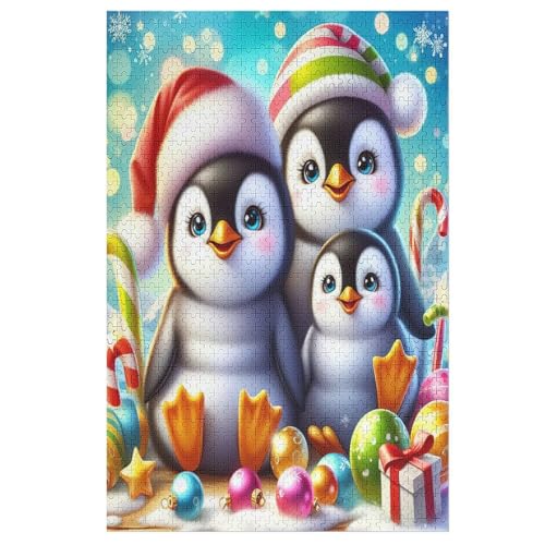 Puzzle Für Erwachsene, 1000 Teile, Animal Pinguin, Holzpuzzle, Geburtstagsgeschenke, Puzzle Wanddekoration （78×53cm） von DDFRTYY