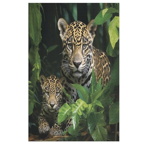Puzzle Für Erwachsene, 1000 Teile, Leopard, Holzpuzzle, Geburtstagsgeschenke, Puzzle Wanddekoration （78×53cm） von DDFRTYY