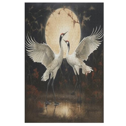 Puzzle Für Erwachsene 1000 Teiliges Tier Kran Puzzles Holzbrettpuzzles Denksportaufgaben Für Kinder （78×53cm） von DDFRTYY