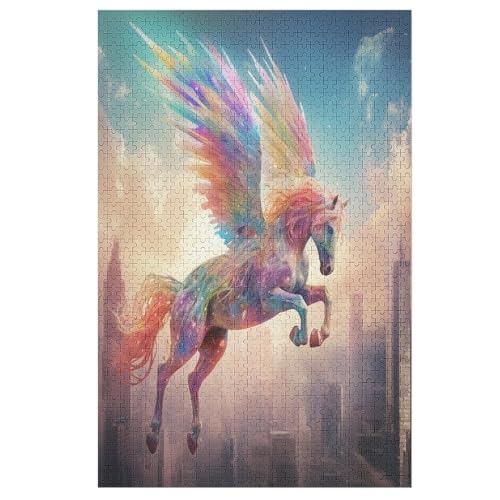 Puzzle Horse, 1000 Puzzleteile Für Kinder, Holzpuzzles, Geeignet Für Erwachsene Lernspiel, 1000 PCS von DDFRTYY